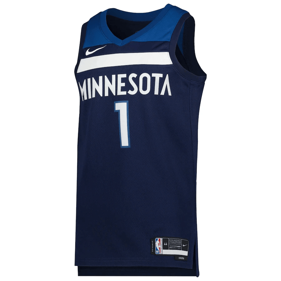 Anthony Edwards 1 Minnesota Timberwolves Men 2022/23 Swingman Stitched Jersey – Icon Edition