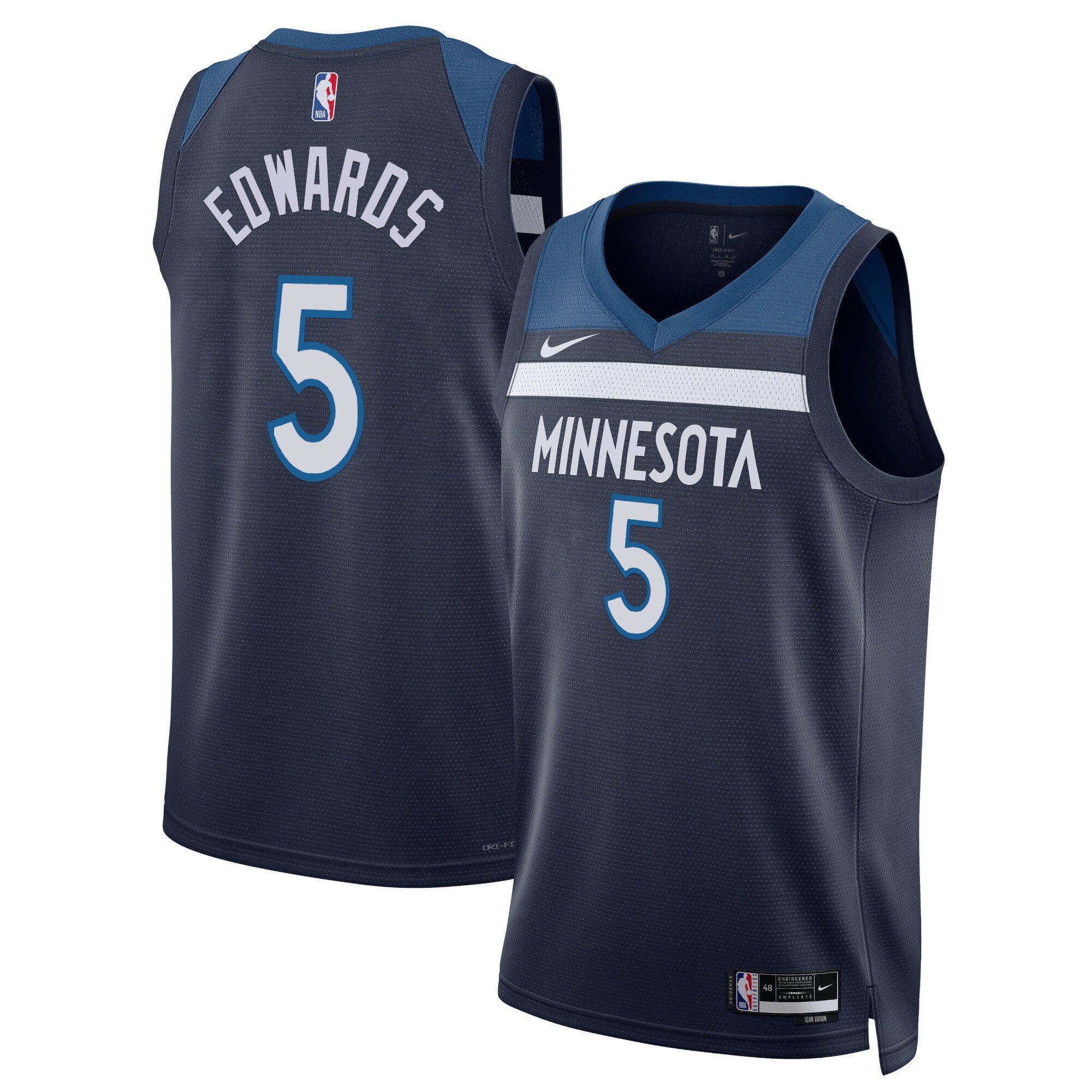 Anthony Edwards Men's Minnesota Timberwolves Swingman Icon Jersey - All Stitched