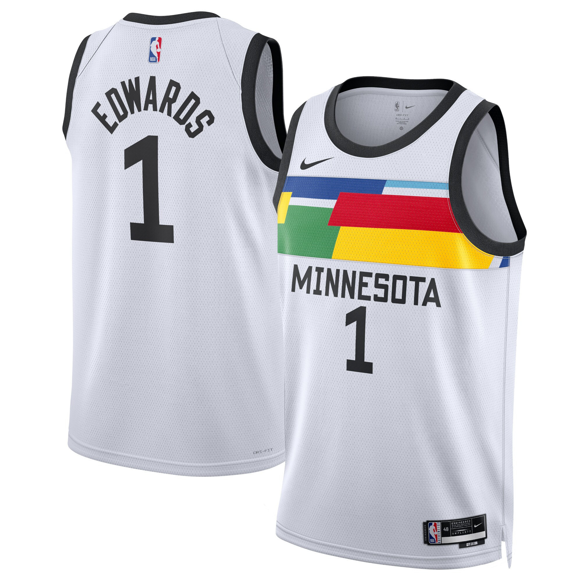 Anthony Edwards Minnesota Timberwolves 2023 City Edition Jersey - All Stitched