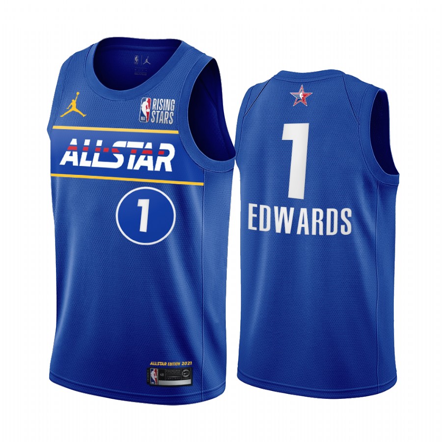Anthony Edwards USA Team 2021 Rising Stars Jersey Blue All-Star Timberwolves