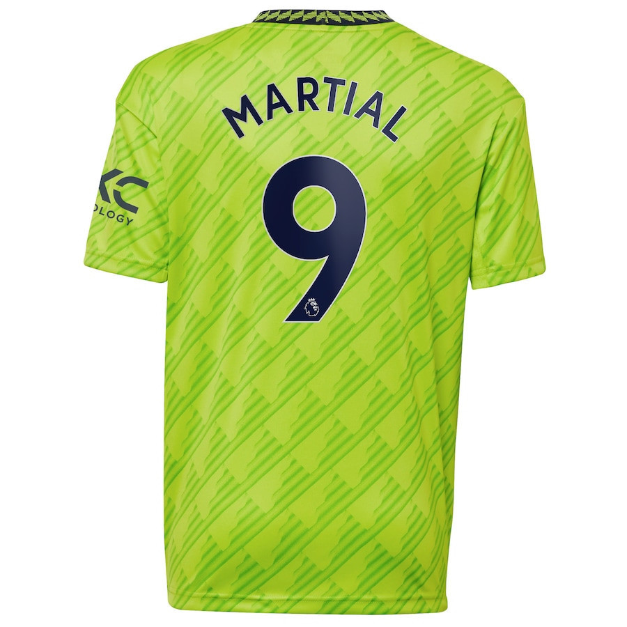 Anthony Martial 9 Manchester United 2022/23 Third Player Soccer Jersey – Neon Green