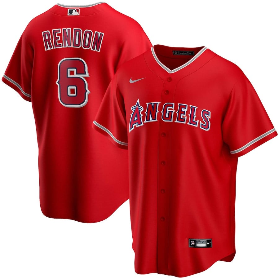 Anthony Rendon Los Angeles Angels Nike Alternate 2020  Player Stitched Jersey – Red