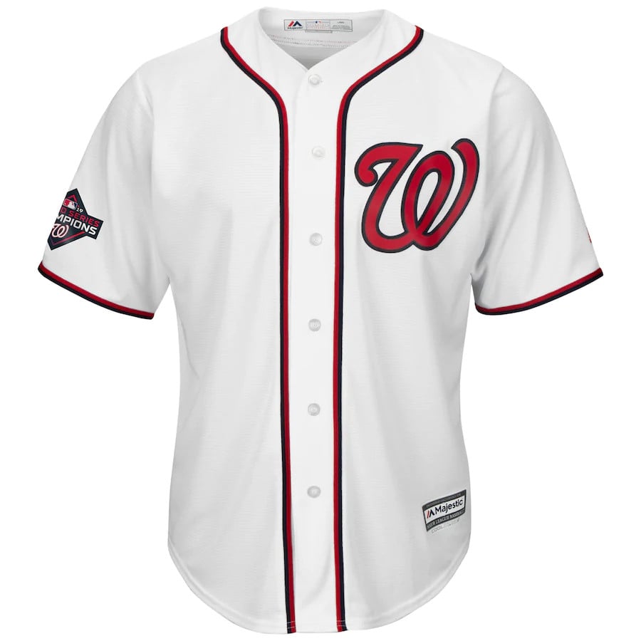 Anthony Rendon Washington Nationals Majestic 2019 World Series Champions Home Cool Base Patch Player Stitched Jersey – White