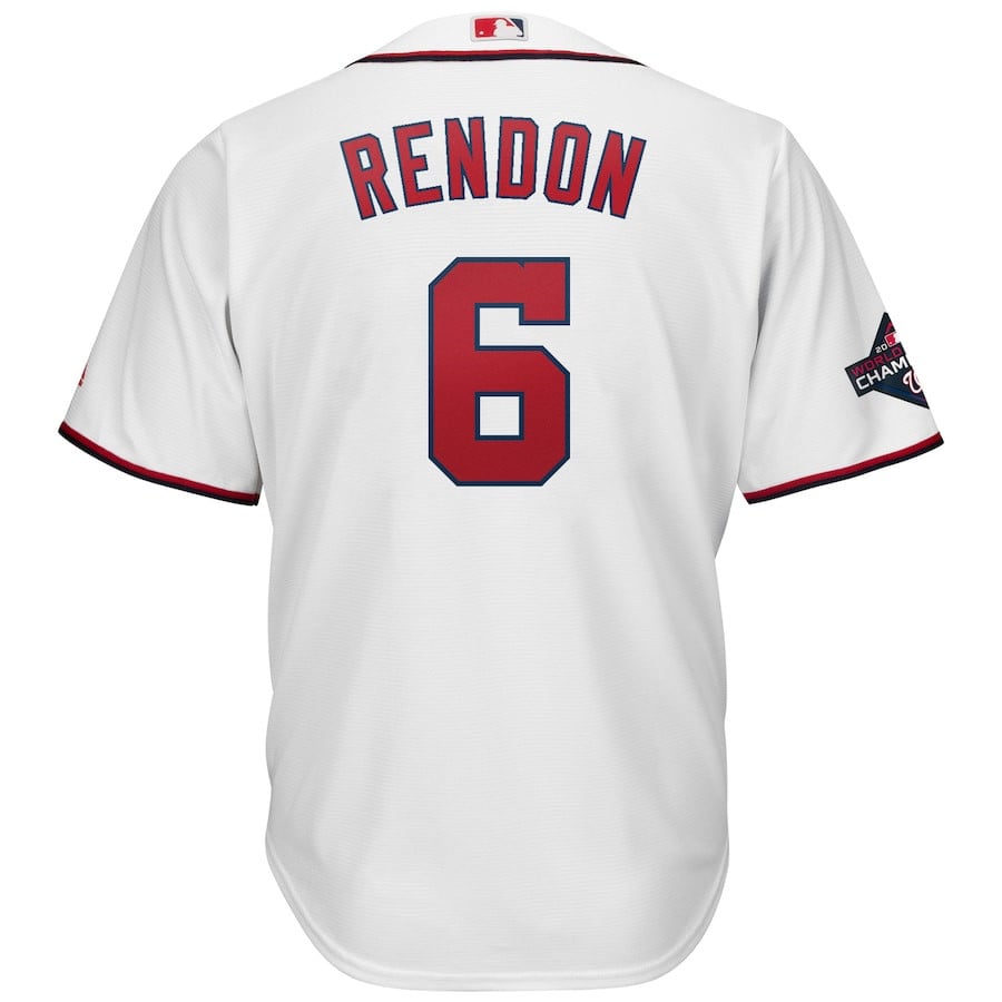 Anthony Rendon Washington Nationals Majestic 2019 World Series Champions Home Cool Base Patch Player Stitched Jersey – White