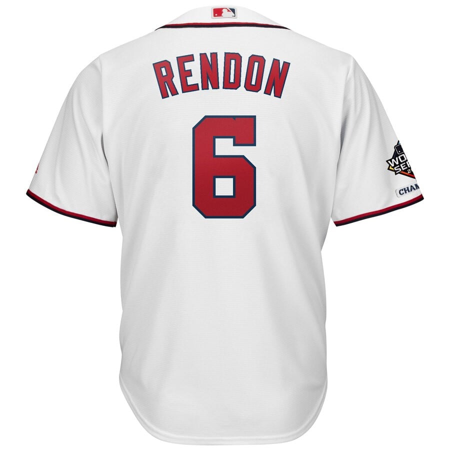 Anthony Rendon Washington Nationals Majestic 2019 World Series Champions Home Official Cool Base Bar Patch Player Stitched Jersey – White