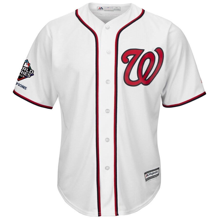 Anthony Rendon Washington Nationals Majestic 2019 World Series Champions Home Official Cool Base Bar Patch Player Stitched Jersey – White