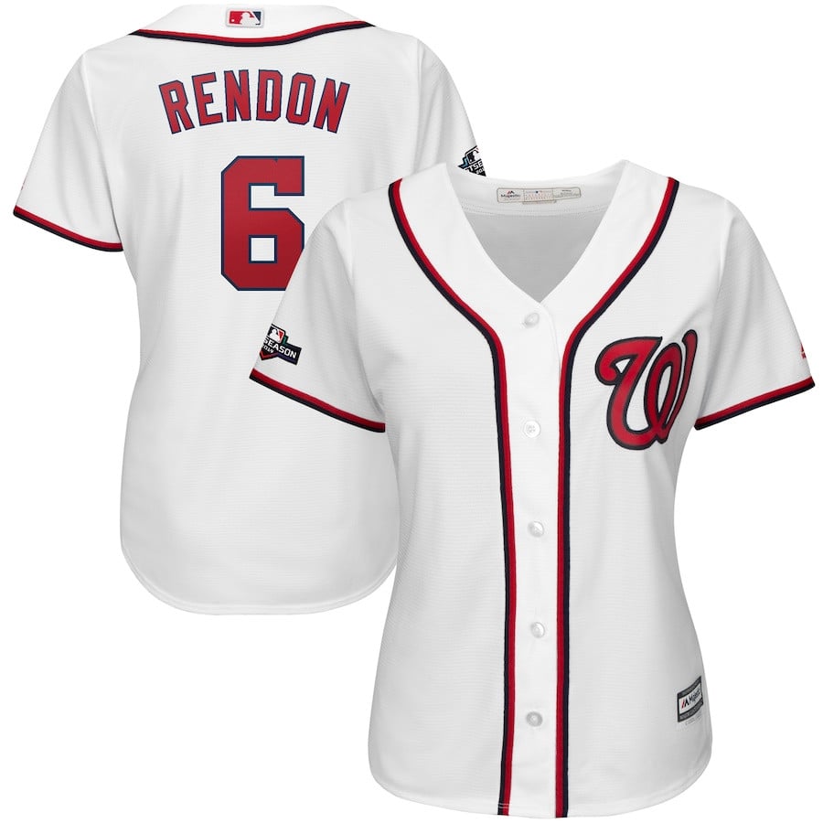Anthony Rendon Washington Nationals Majestic Women’s 2019 Postseason Official Cool Base Player Stitched Jersey – White