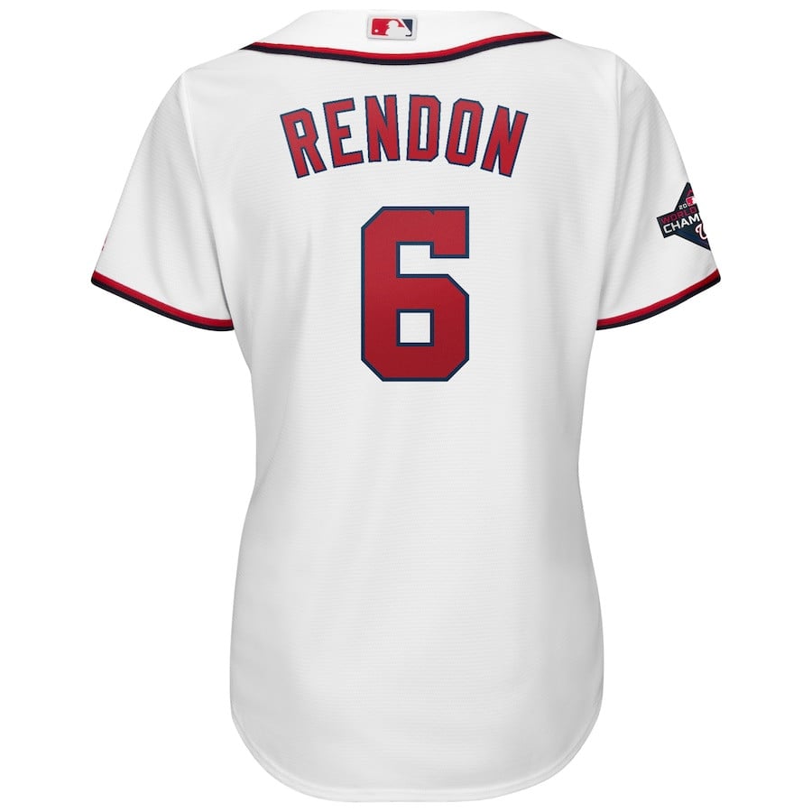 Anthony Rendon Washington Nationals Majestic Women’s 2019 World Series Champions Home Cool Base Patch Player Stitched Jersey – White
