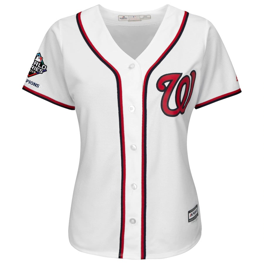 Anthony Rendon Washington Nationals Majestic Women’s 2019 World Series Champions Home Official Cool Base Bar Patch Player Stitched Jersey – White