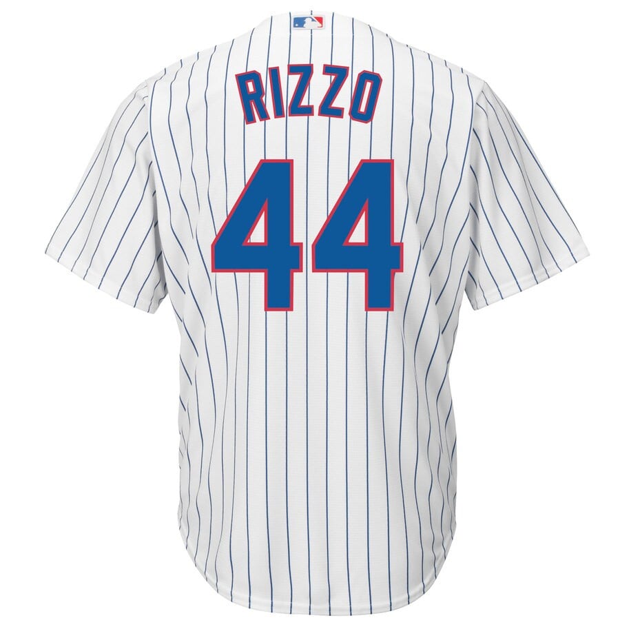 Anthony Rizzo #44 Chicago Cubs Majestic Big And Tall Cool Base Player Stitched Jersey – White