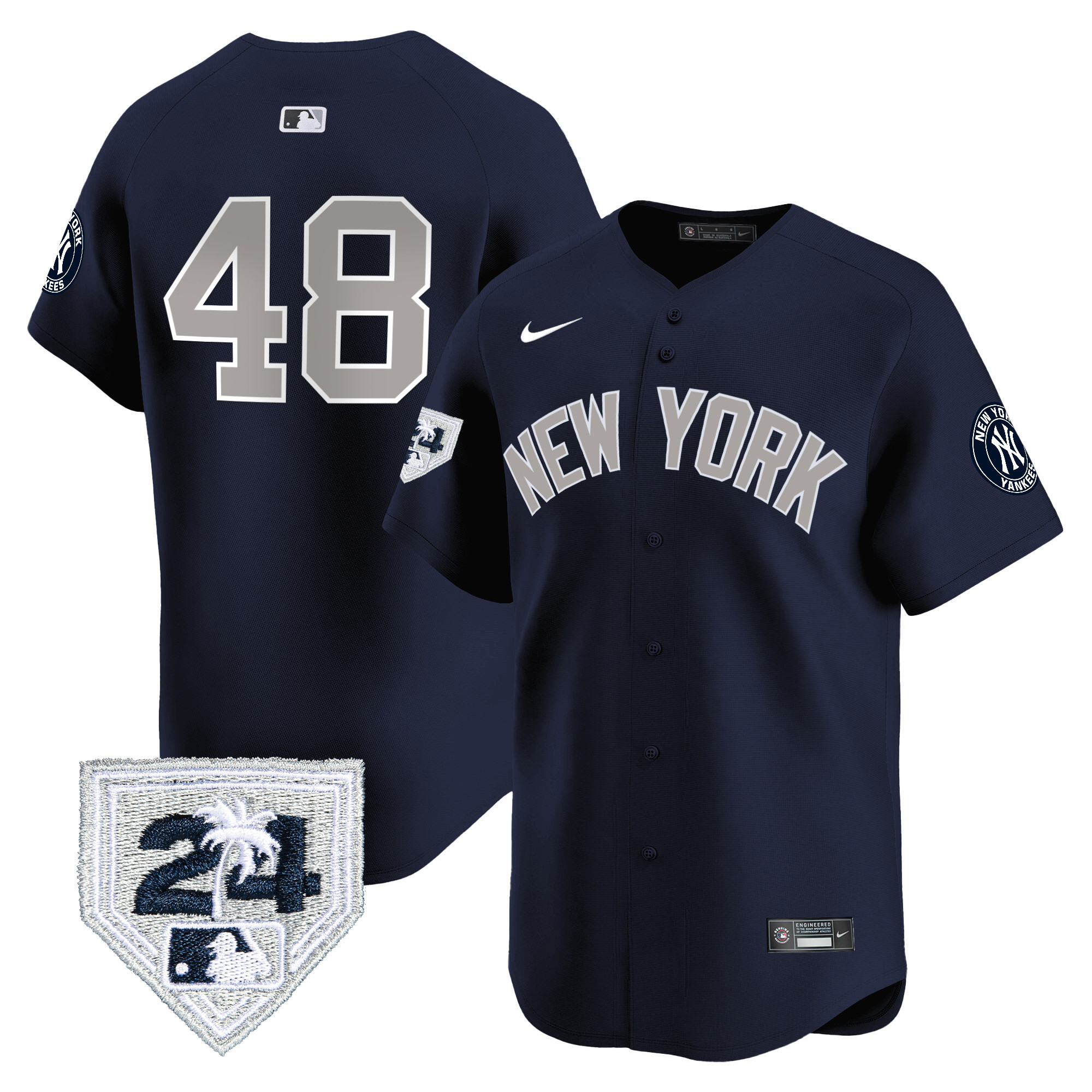 Anthony Rizzo Men's New York Yankees 2024 Spring Training Patch Vapor Premier Limited V5 Alternate Jersey - All Stitched