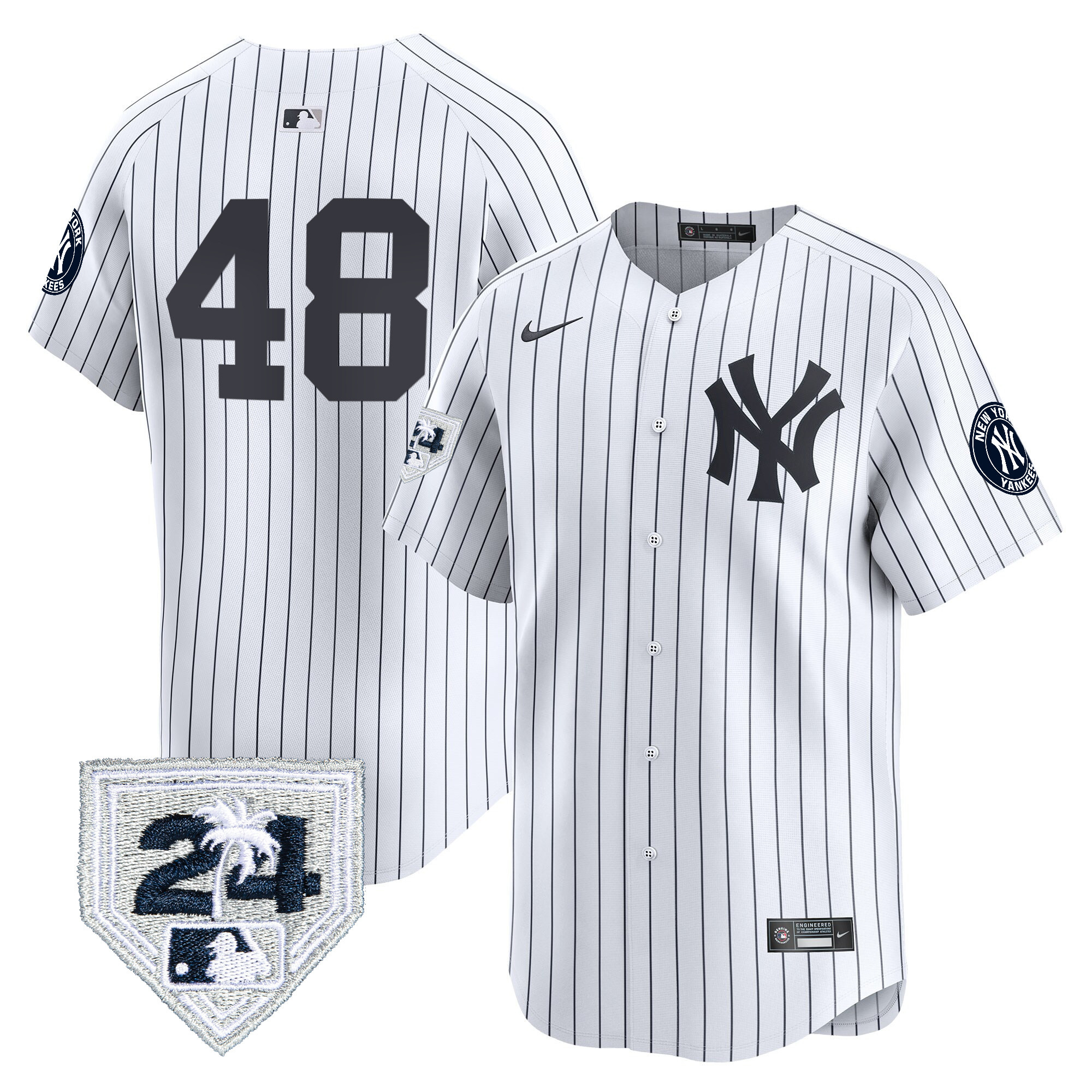 Anthony Rizzo Men's New York Yankees 2024 Spring Training Patch Vapor Premier Limited V5 White Jersey - All Stitched