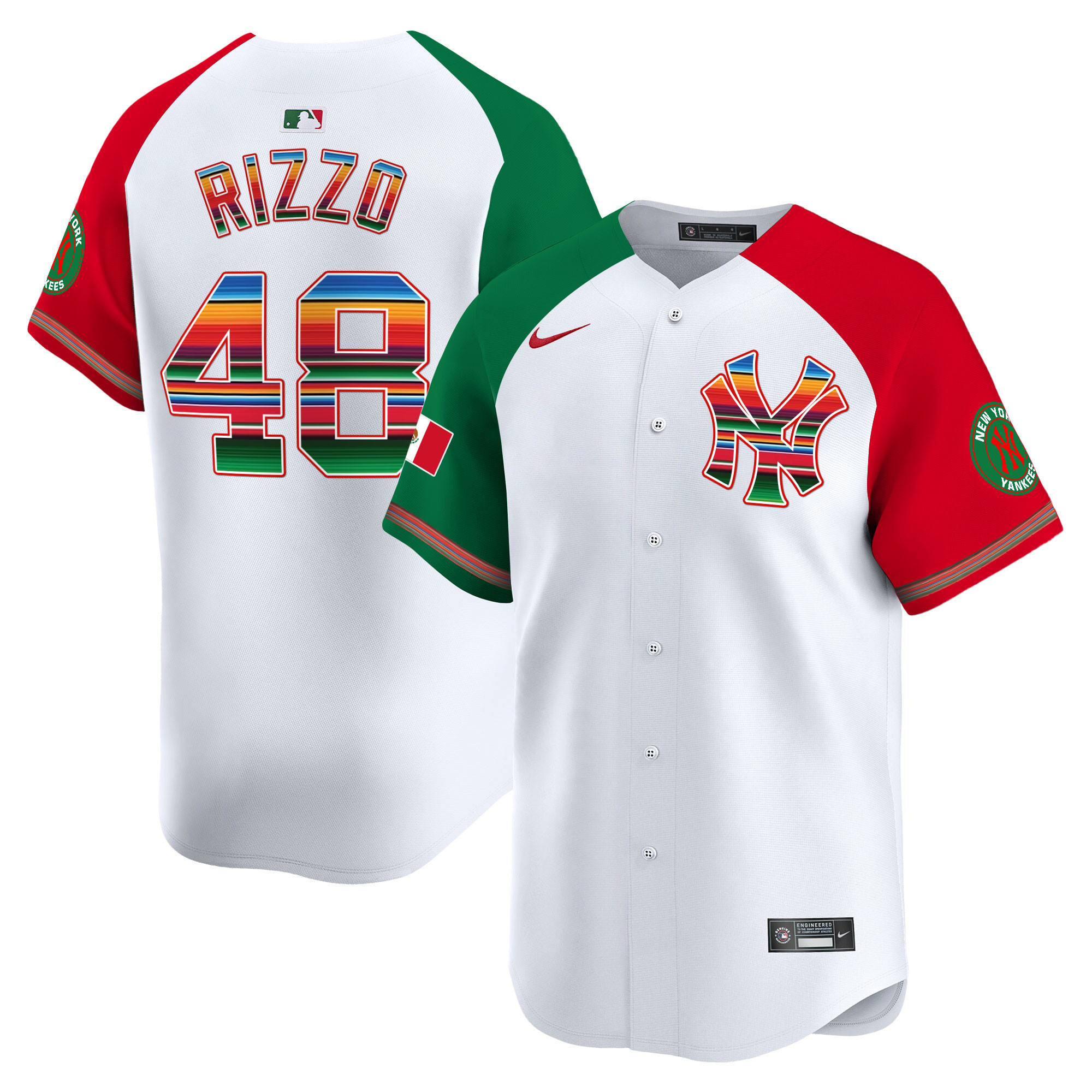 Anthony Rizzo Men's New York Yankees Mexico Vapor Premier Limited Alternate Jersey - All Stitched