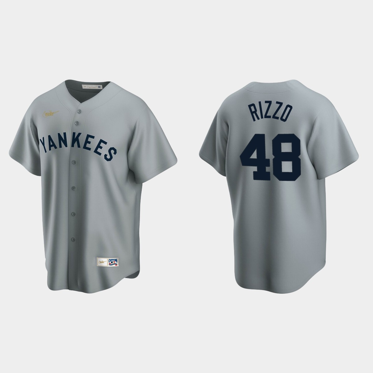 Anthony Rizzo New York Yankees Cooperstown Collection Road Jersey - Gray