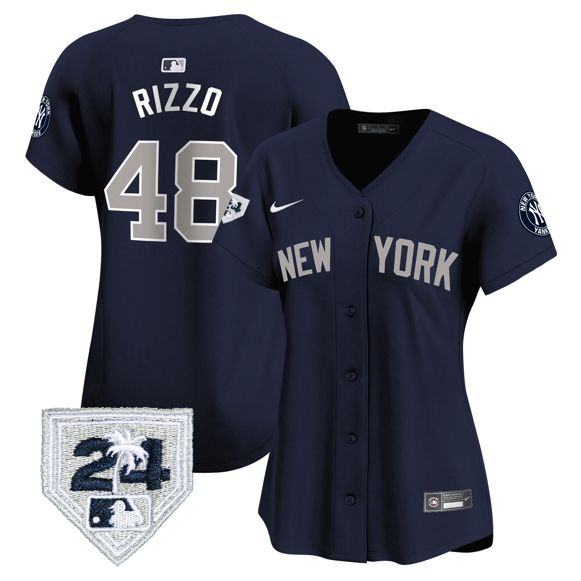 Anthony Rizzo Women's New York Yankees 2024 Spring Training Patch Vapor Premier Limited V2 Alternate Jersey - All Stitched