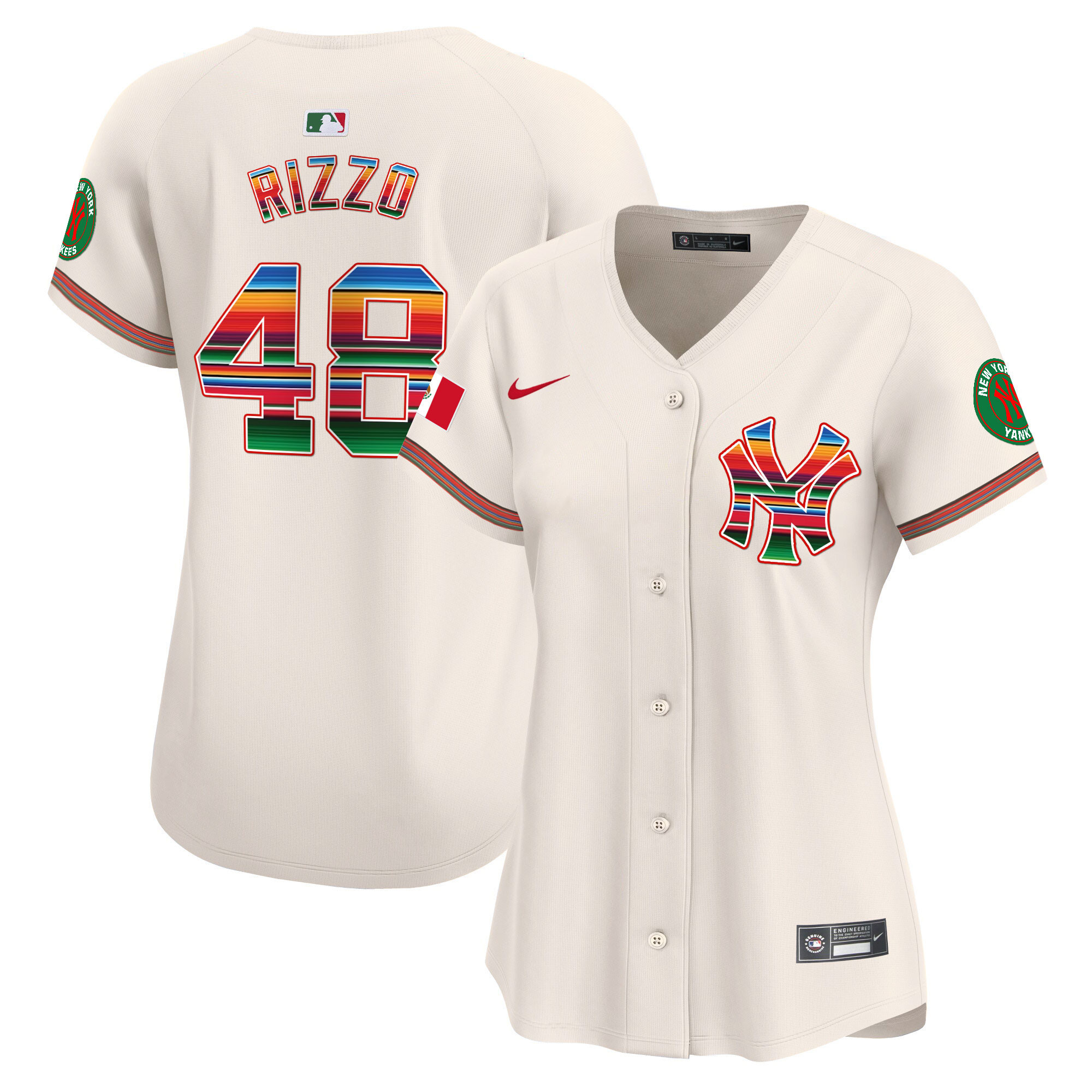 Anthony Rizzo Women's New York Yankees Mexico Vapor Premier Limited Cream Jersey - All Stitched