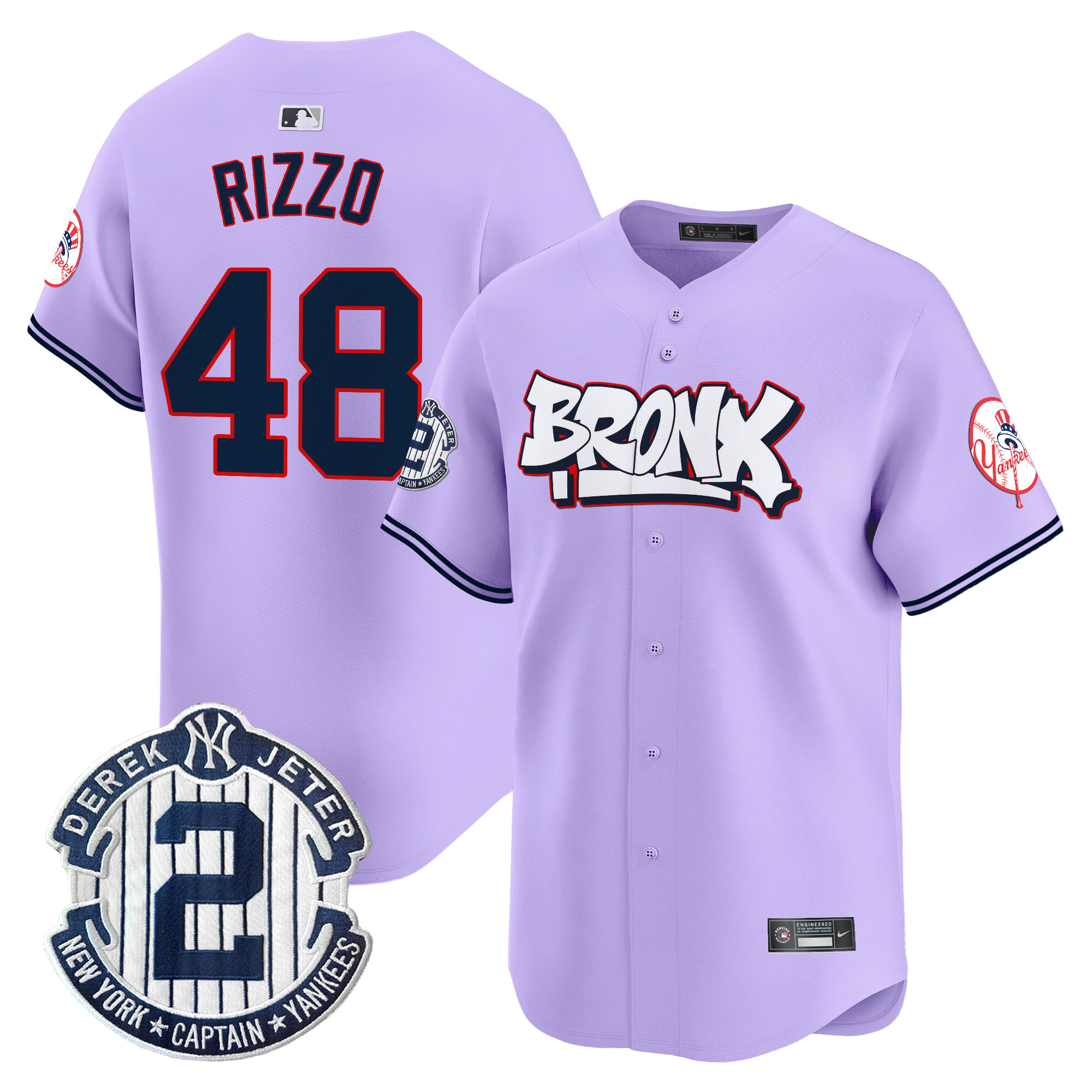 Anthony RizzoUnisex New York Yankees The Bronx Graffiti Vapor Premier Limited Purple Jersey V4 - All Stitched