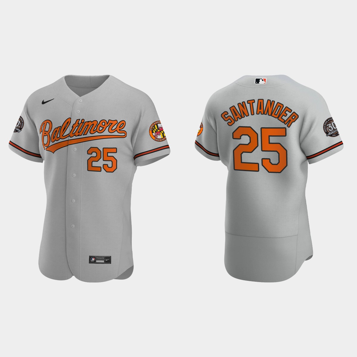Anthony Santander Baltimore Orioles 30th Anniversary Jersey – Gray