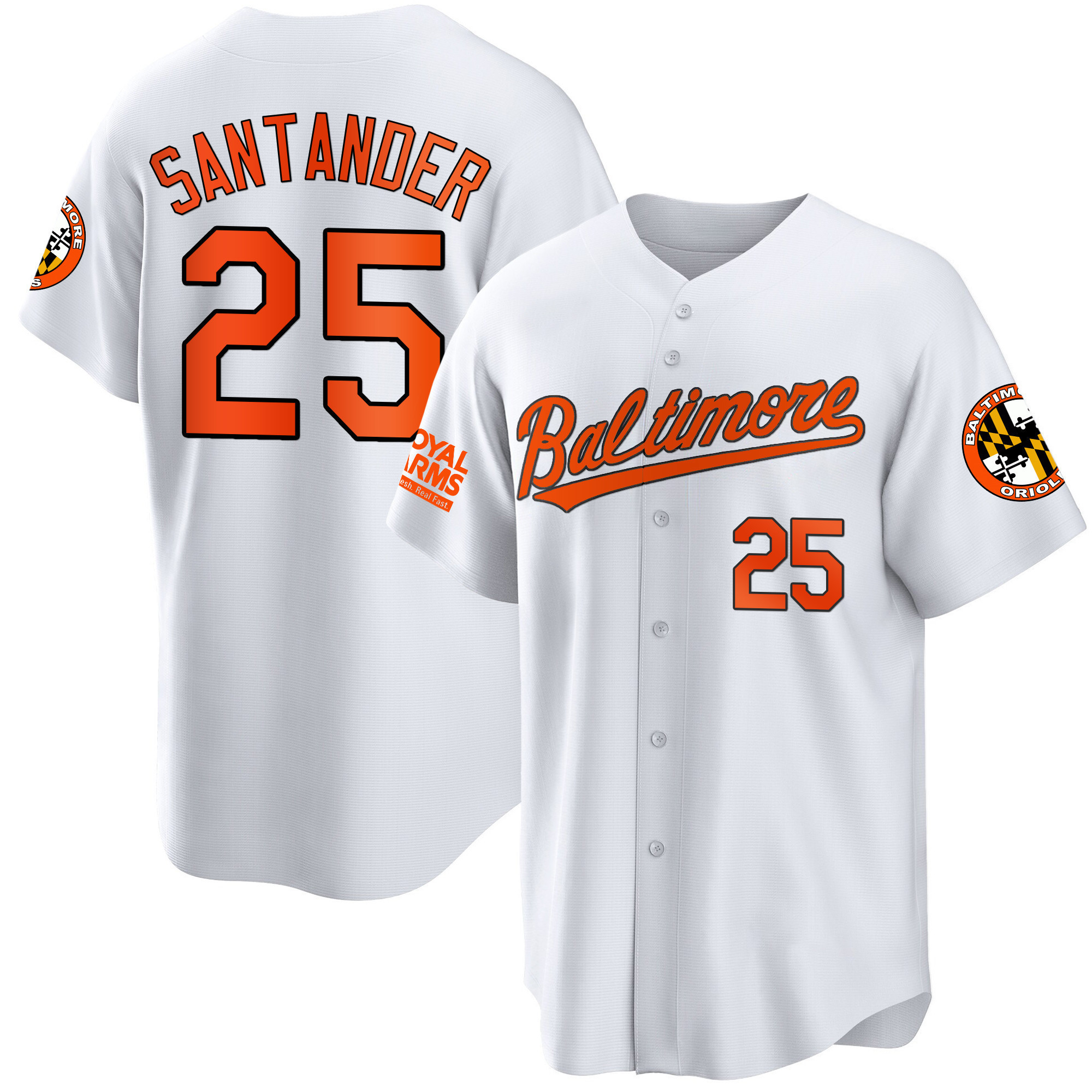 Anthony Santander Men’s Baltimore Orioles 2023 Gold Cool White Jersey - All Stitched