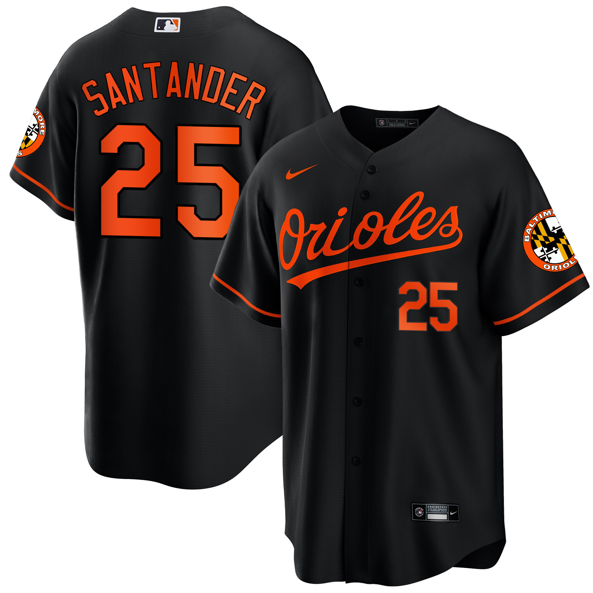 Anthony Santander Men’s Baltimore Orioles 2023 Special Gold Cool Black Jersey - All Stitched