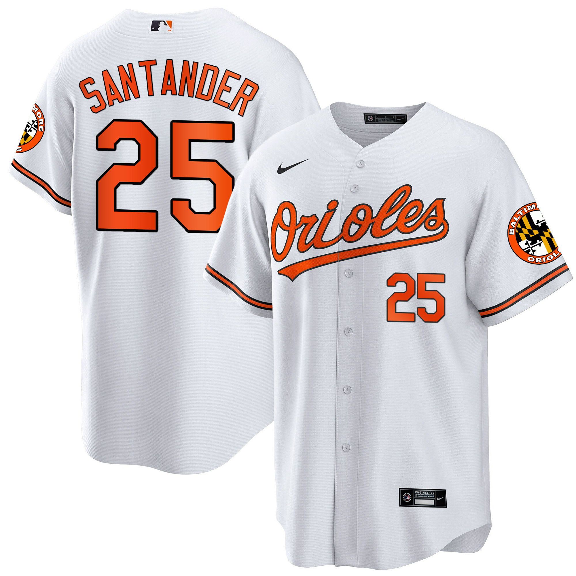 Anthony Santander Men’s Baltimore Orioles 2023 Special Gold Cool White Jersey - All Stitched