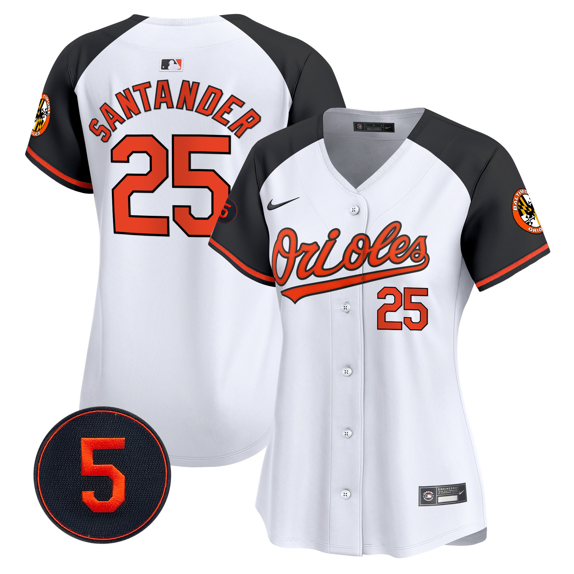 Anthony Santander Women’s Baltimore Orioles Robinson Patch Vapor Premier Limited Alternate Jersey - All Stitched
