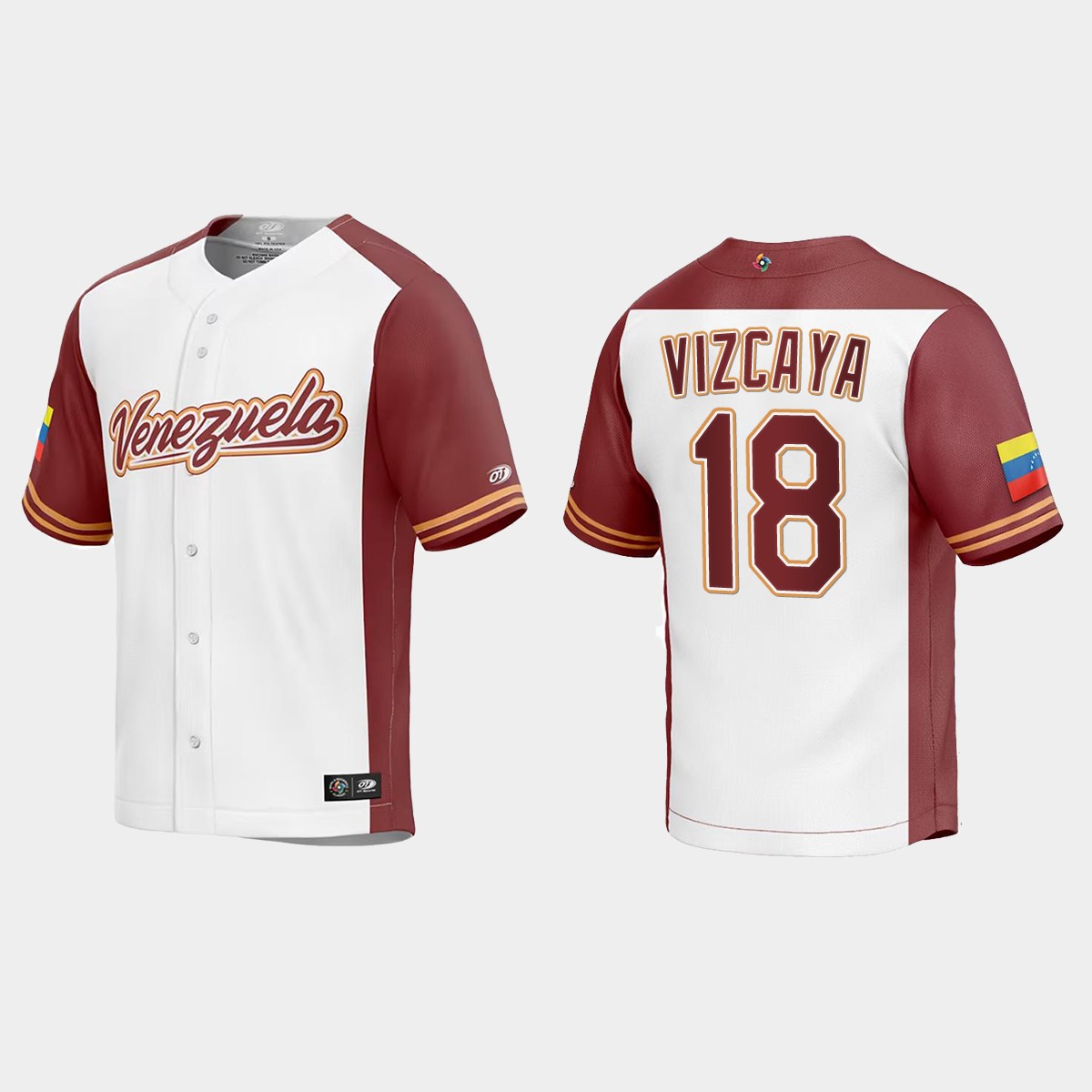 Anthony Vizcaya Venezuela 2023 World Classic Jersey - White