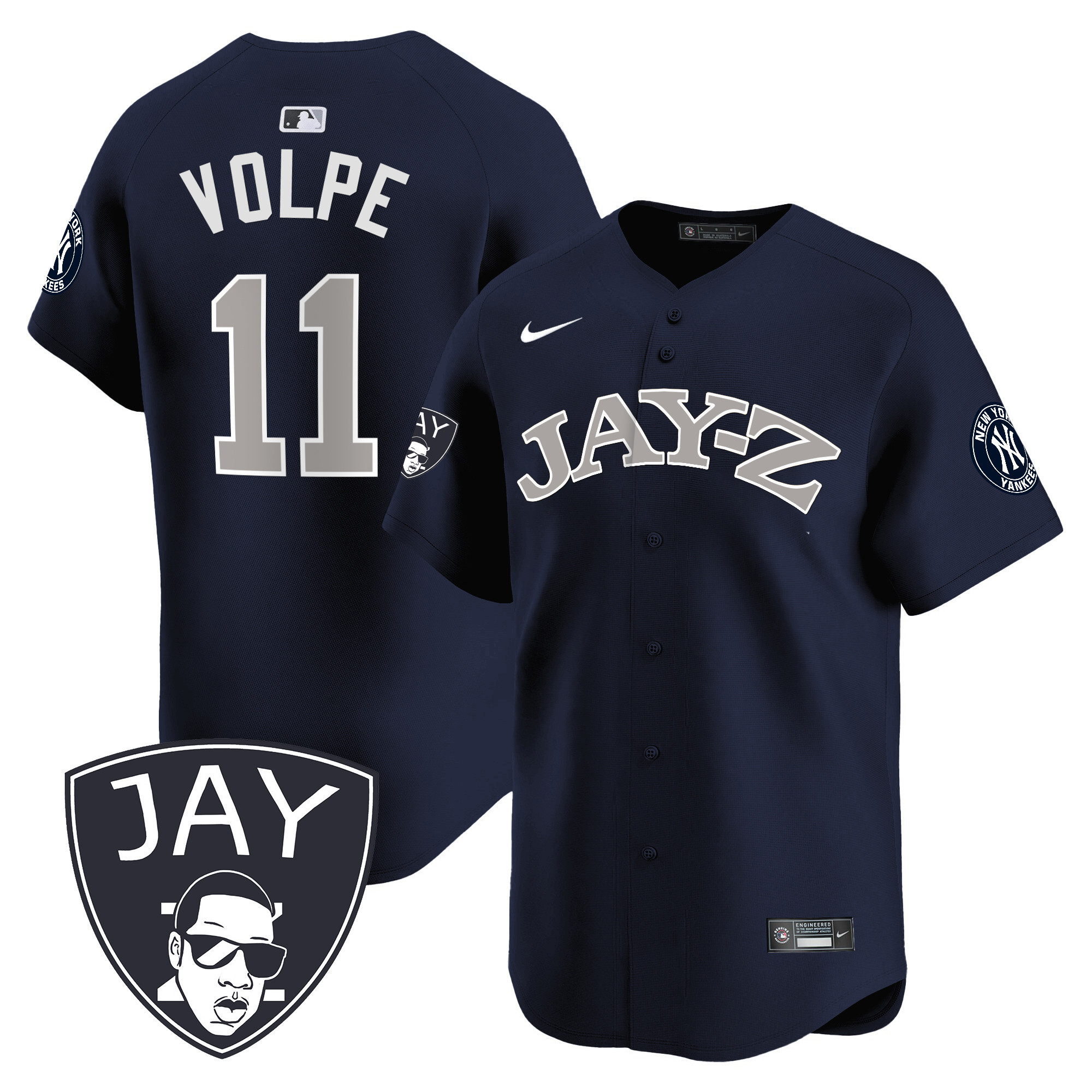 Anthony Volpe Men's New York Yankees Jay-Z Vapor Premier Limited Alternate Jersey - All Stitched