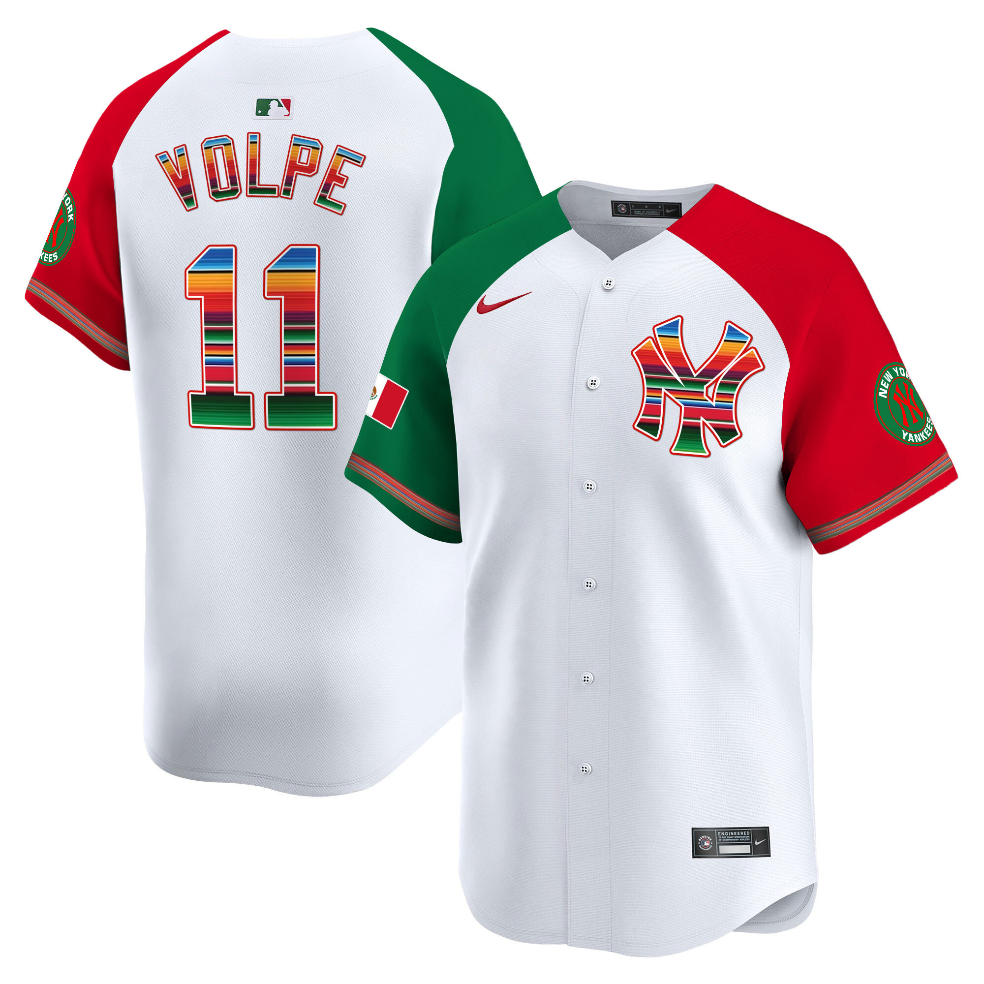 Anthony Volpe Men's New York Yankees Mexico Vapor Premier Limited Alternate Jersey - All Stitched