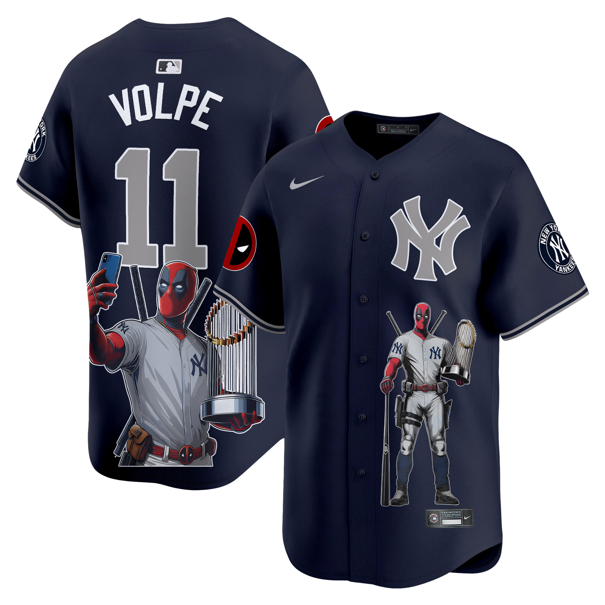 Anthony VolpeUnisex New York Yankees Deadpool Premier Limited Alternate Jersey - Printed