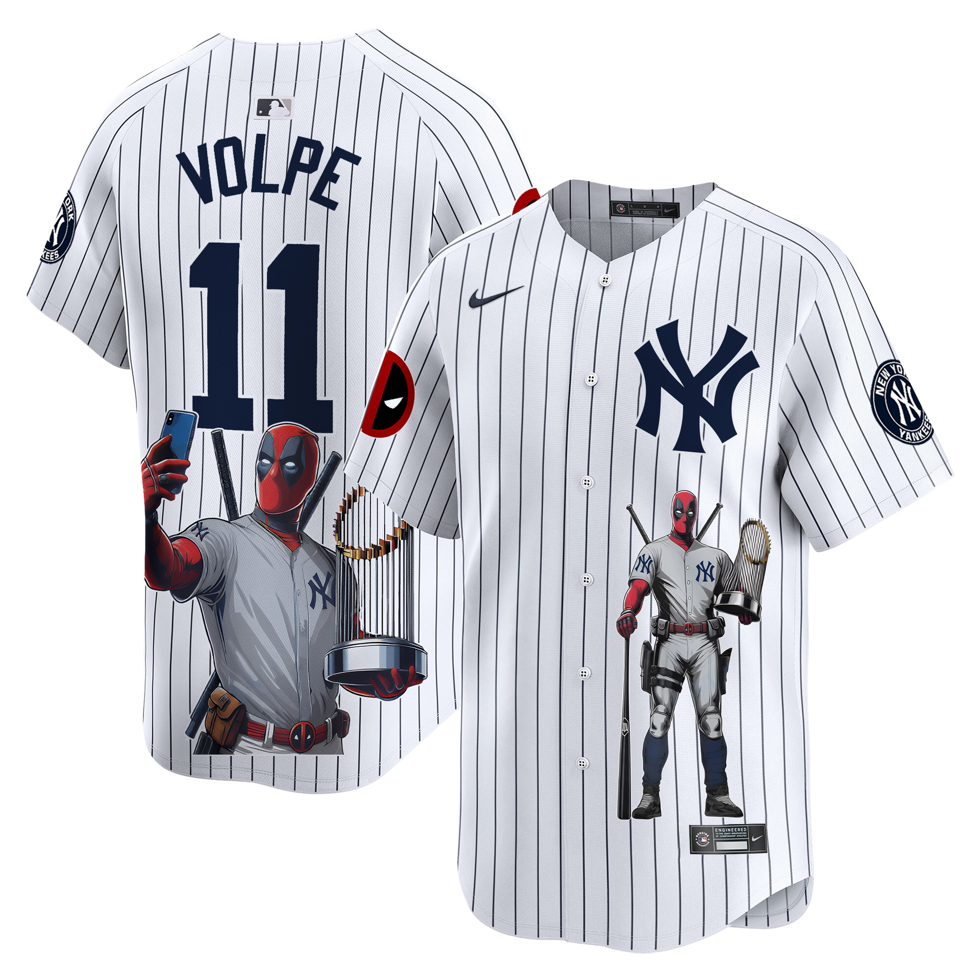 Anthony VolpeUnisex New York Yankees Deadpool Premier Limited White Jersey - Printed