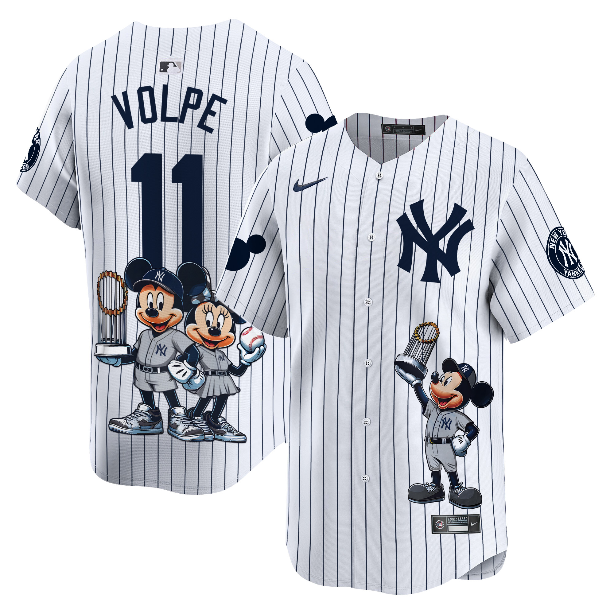 Anthony VolpeUnisex New York Yankees Mickey Vapor Premier Limited White Jersey - Printed