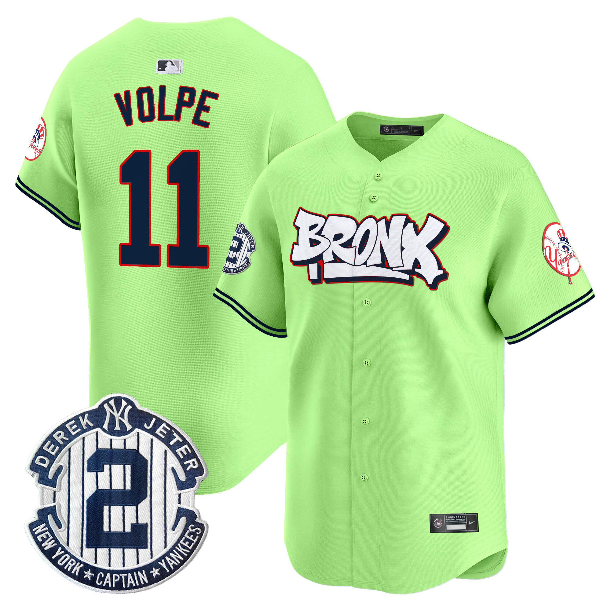 Anthony VolpeUnisex New York Yankees The Bronx Graffiti Vapor Premier Limited Green Jersey V4 - All Stitched