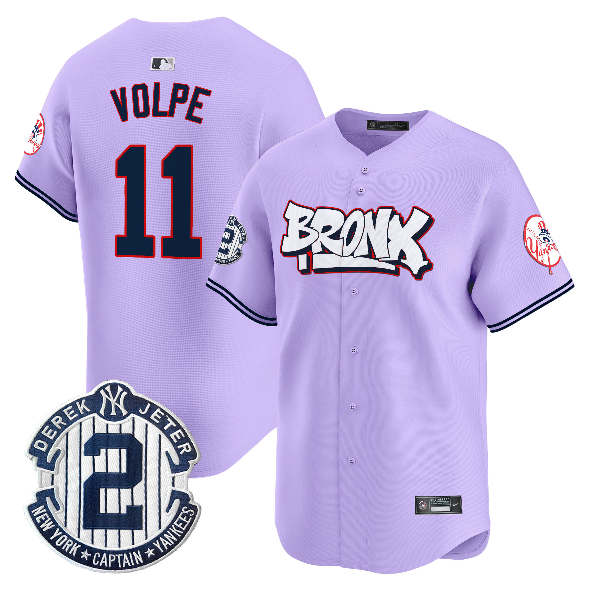 Anthony VolpeUnisex New York Yankees The Bronx Graffiti Vapor Premier Limited Purple Jersey V4 - All Stitched
