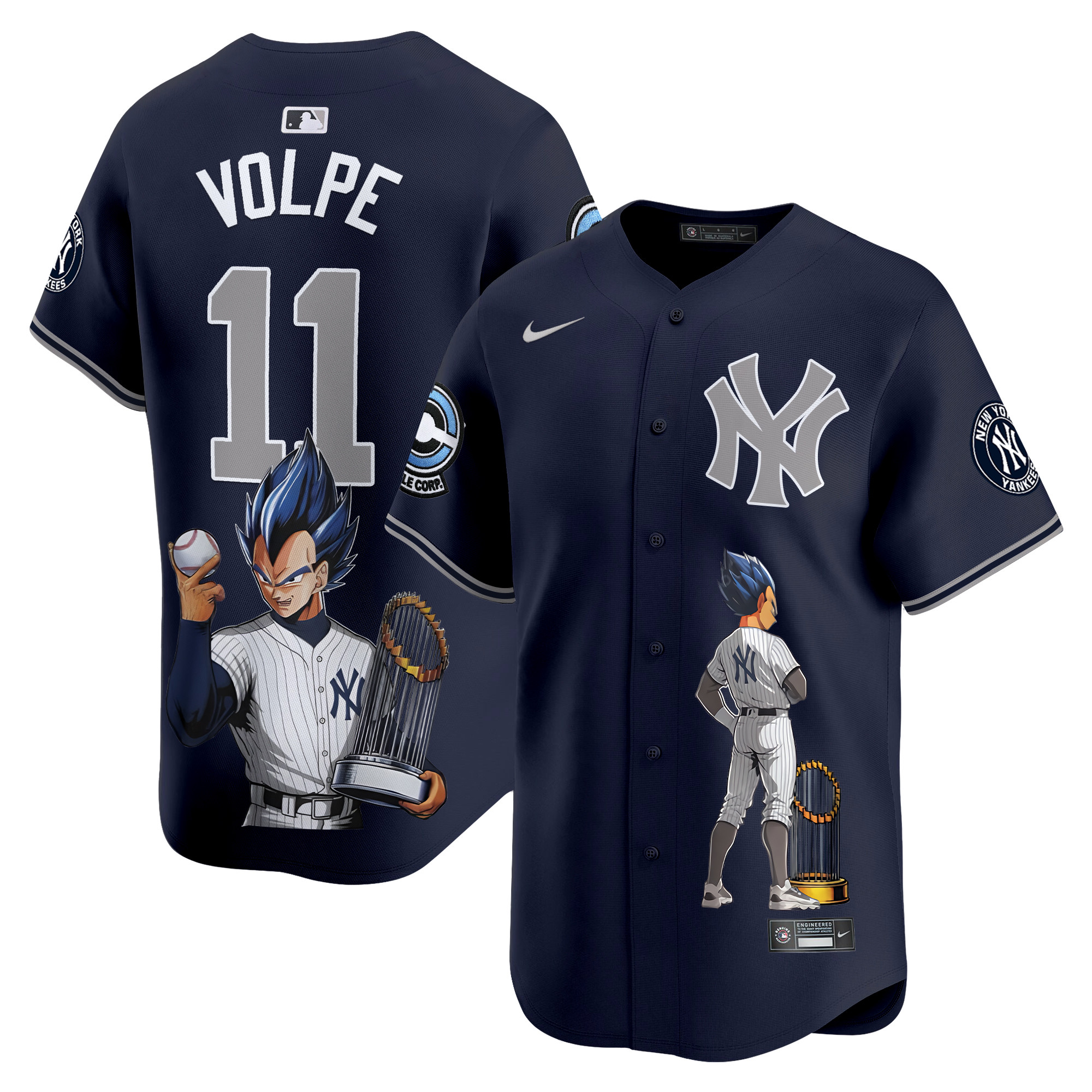 Anthony VolpeUnisex New York Yankees Vegeta Dragon Ball Vapor Premier Limited Alternate Jersey - Printed