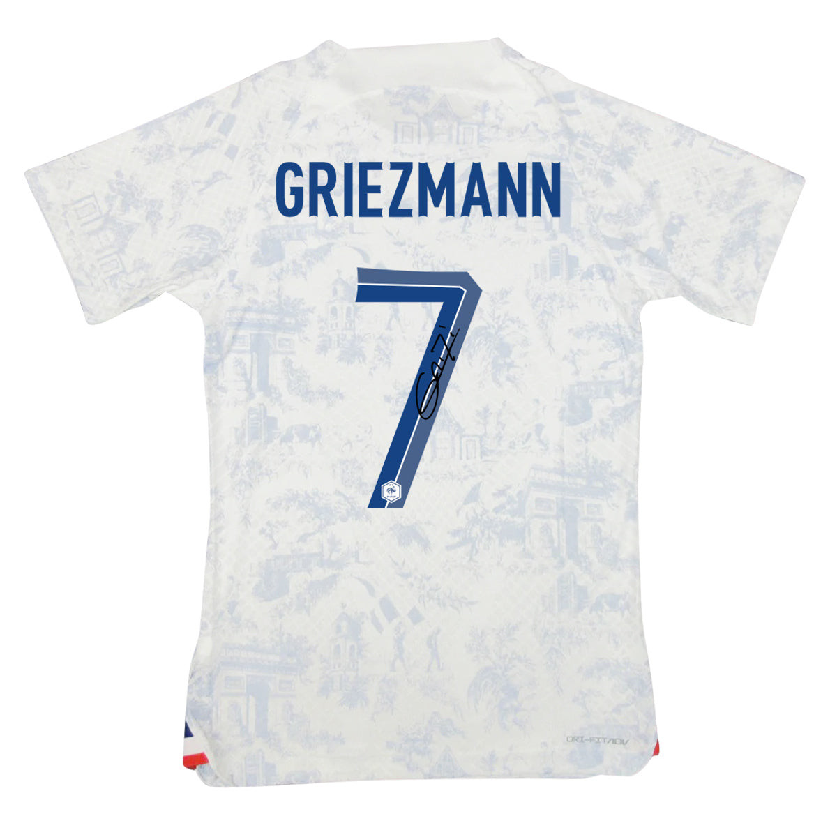Antoine Griezmann 7 Signed France Men Away Soccer Jersey National Team World Cup 2022