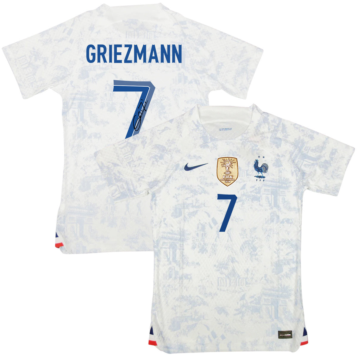 Antoine Griezmann 7 Signed France Men Away Soccer Jersey National Team World Cup 2022