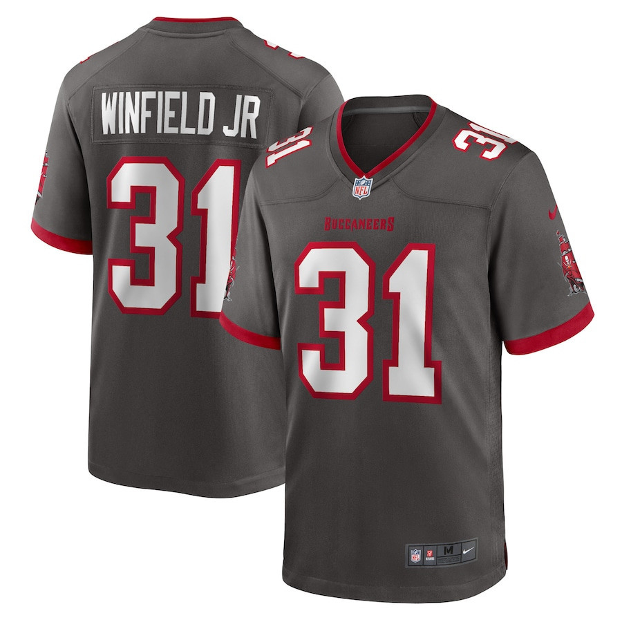 Antoine Winfield Jr. 31 Tampa Bay Buccaneers Game Stitched Jersey – Pewter