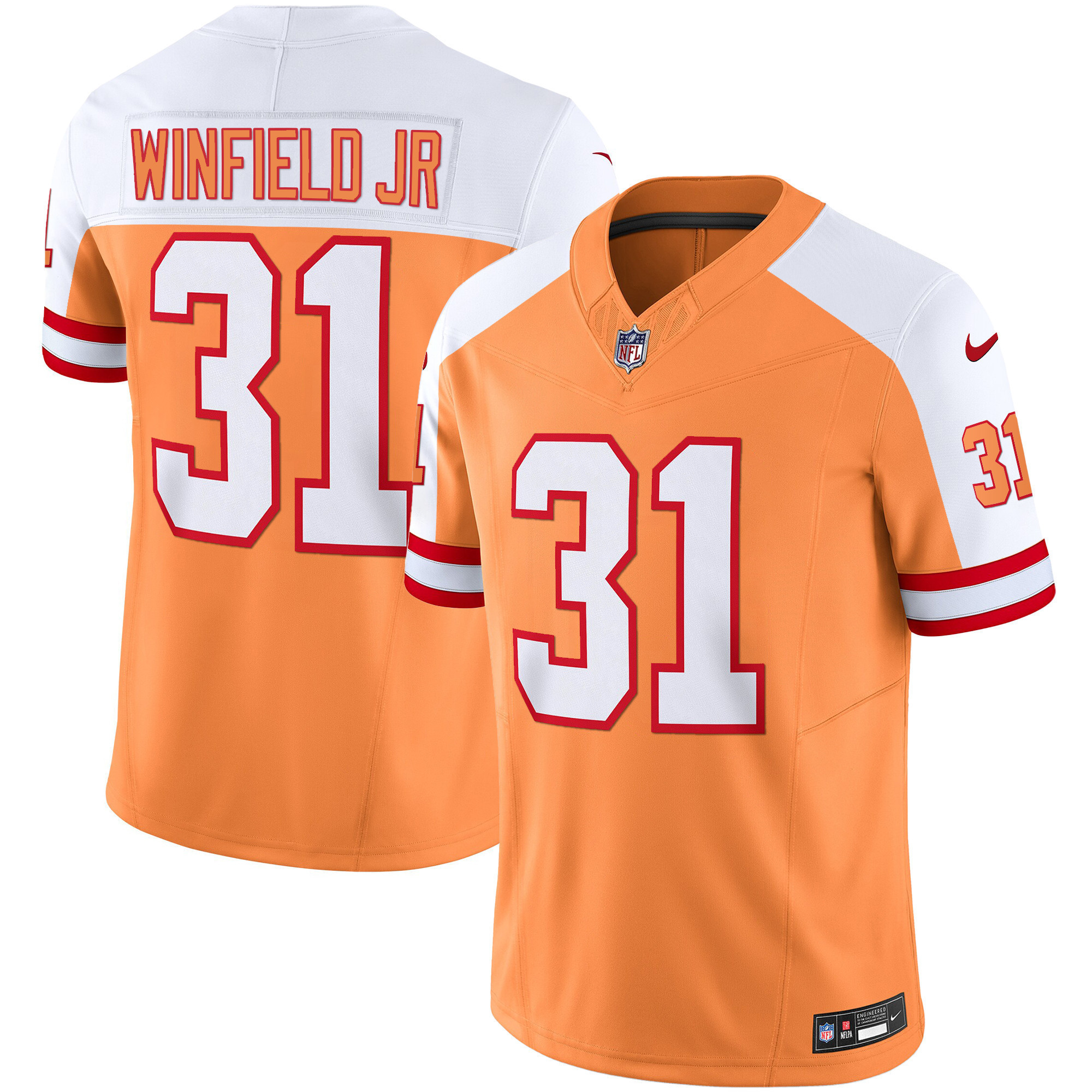 Antoine Winfield Jr. Men's Tampa Bay Buccaneers Throwback & Gold Limited Alternate Jersey - All Stitched 
