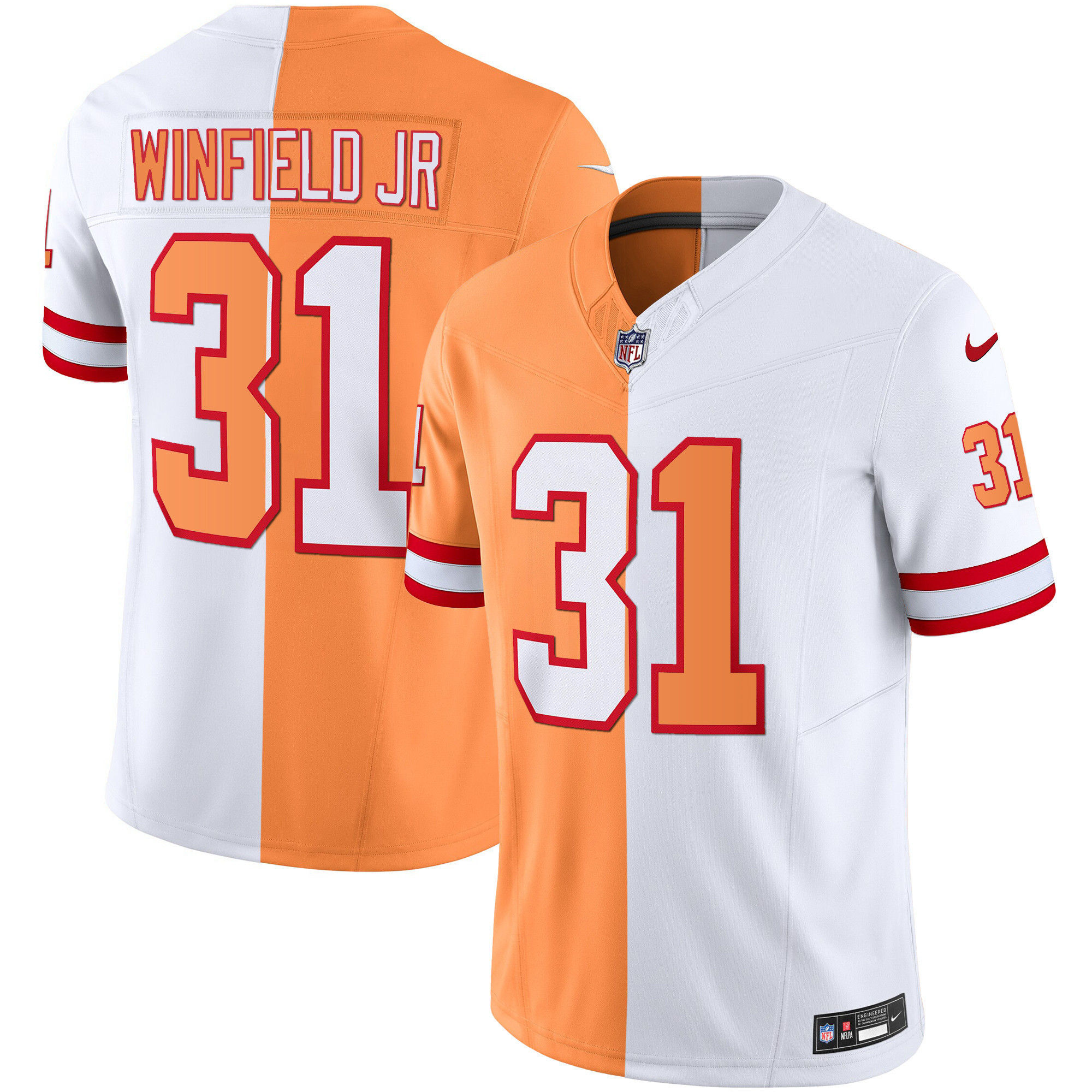 Antoine Winfield Jr. Men's Tampa Bay Buccaneers Throwback & Gold Limited Split Jersey - All Stitched 