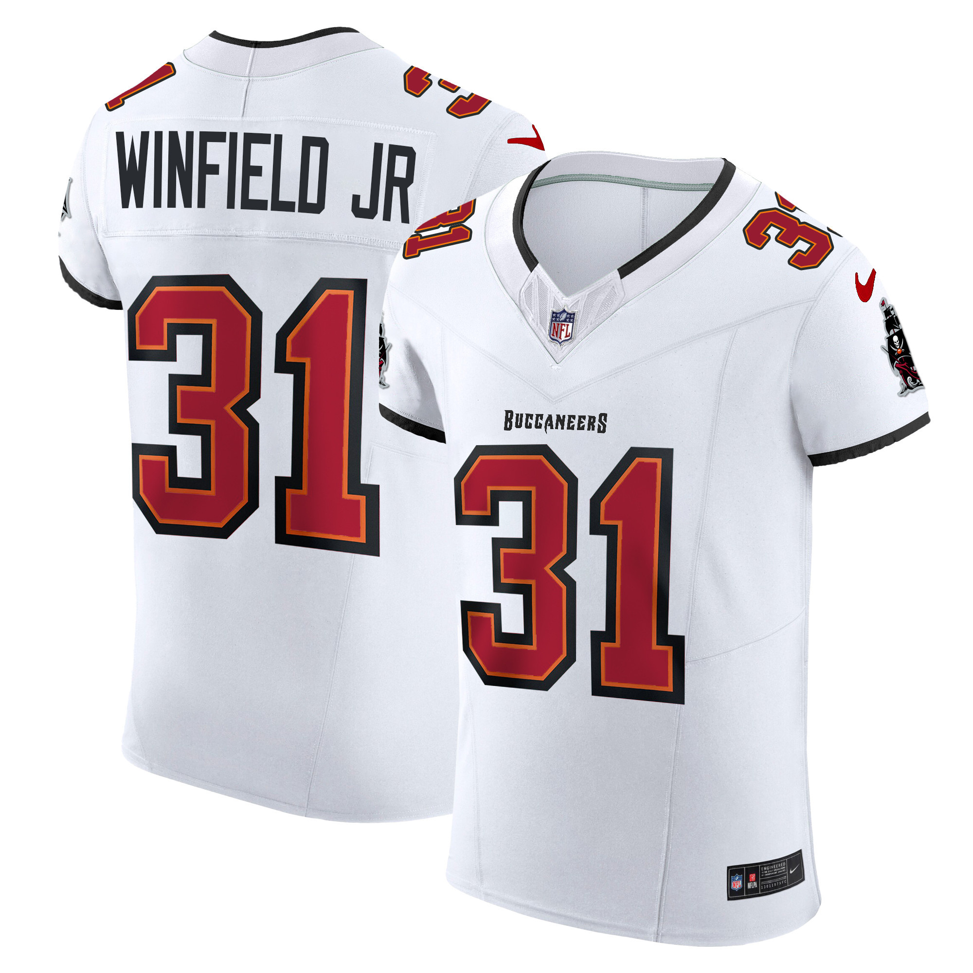 Antoine Winfield Jr. Men's Tampa Bay Buccaneers Vapor Elite White Jersey - All Stitched 