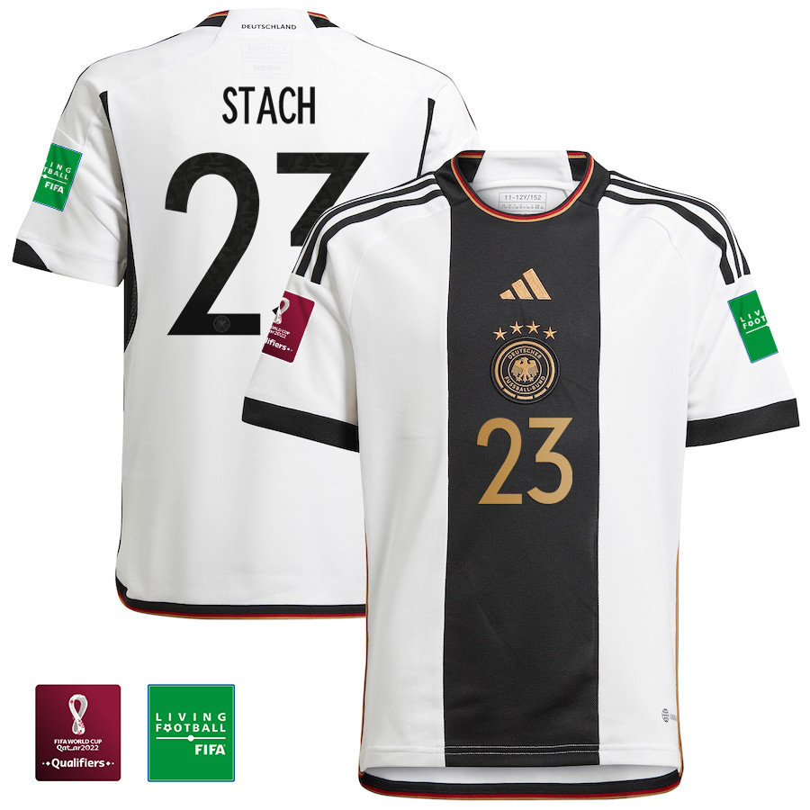 Anton Stach 23 FIFA World Cup Qatar 2022 Patch Germany National Team Home Soccer Jersey,