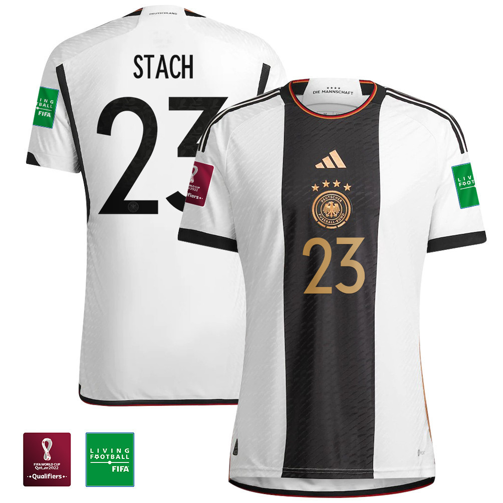 Anton Stach 23 Germany National Team FIFA World Cup Qatar 2022 Patch – Home Men Soccer Jersey