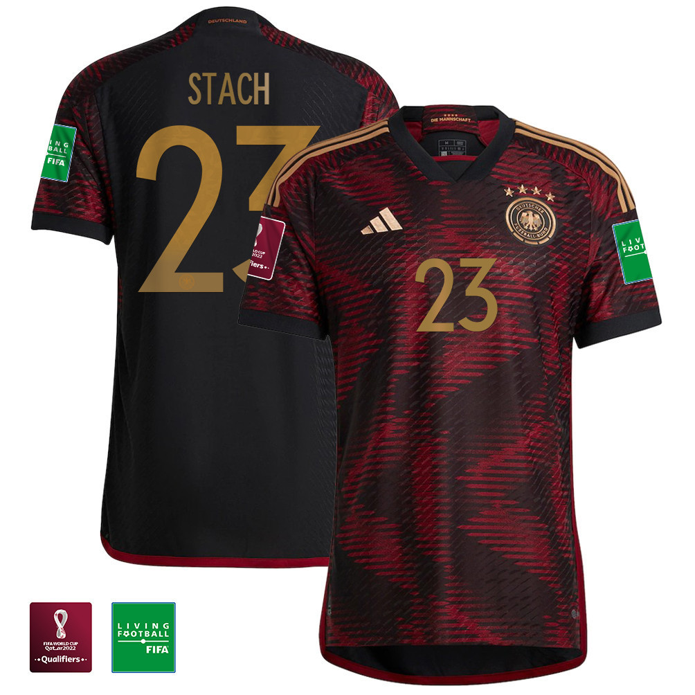 Anton Stach 23 Germany National Team FIFA World Cup Qatar 2022 Patch Men Soccer Jersey- Away