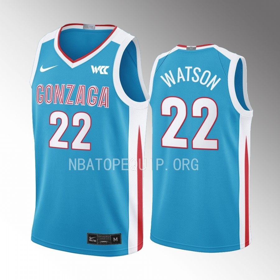 Anton Watson Gonzaga Bulldogs Blue Jersey 2022-23 College N7