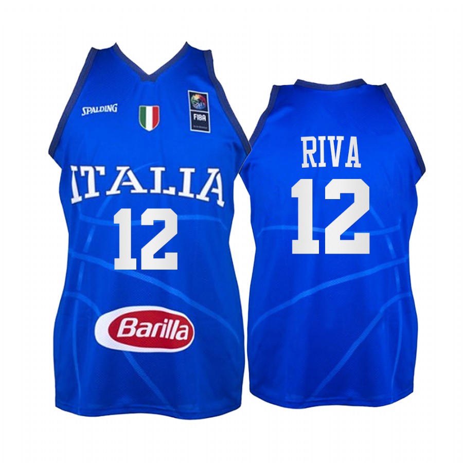 Antonello Riva Italy #12 Blue 2021 Tokyo Olymipcs Limited Jersey