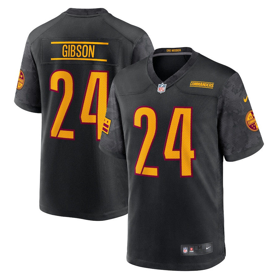Antonio Gibson 24 Washington Commanders Youth Alternate Game Stitched Jersey – Black