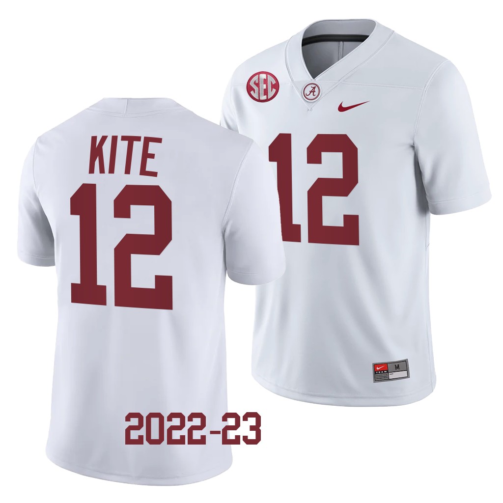 Antonio Kite Alabama Crimson Tide #12 White Jersey 2022-23 College Men's Uniform