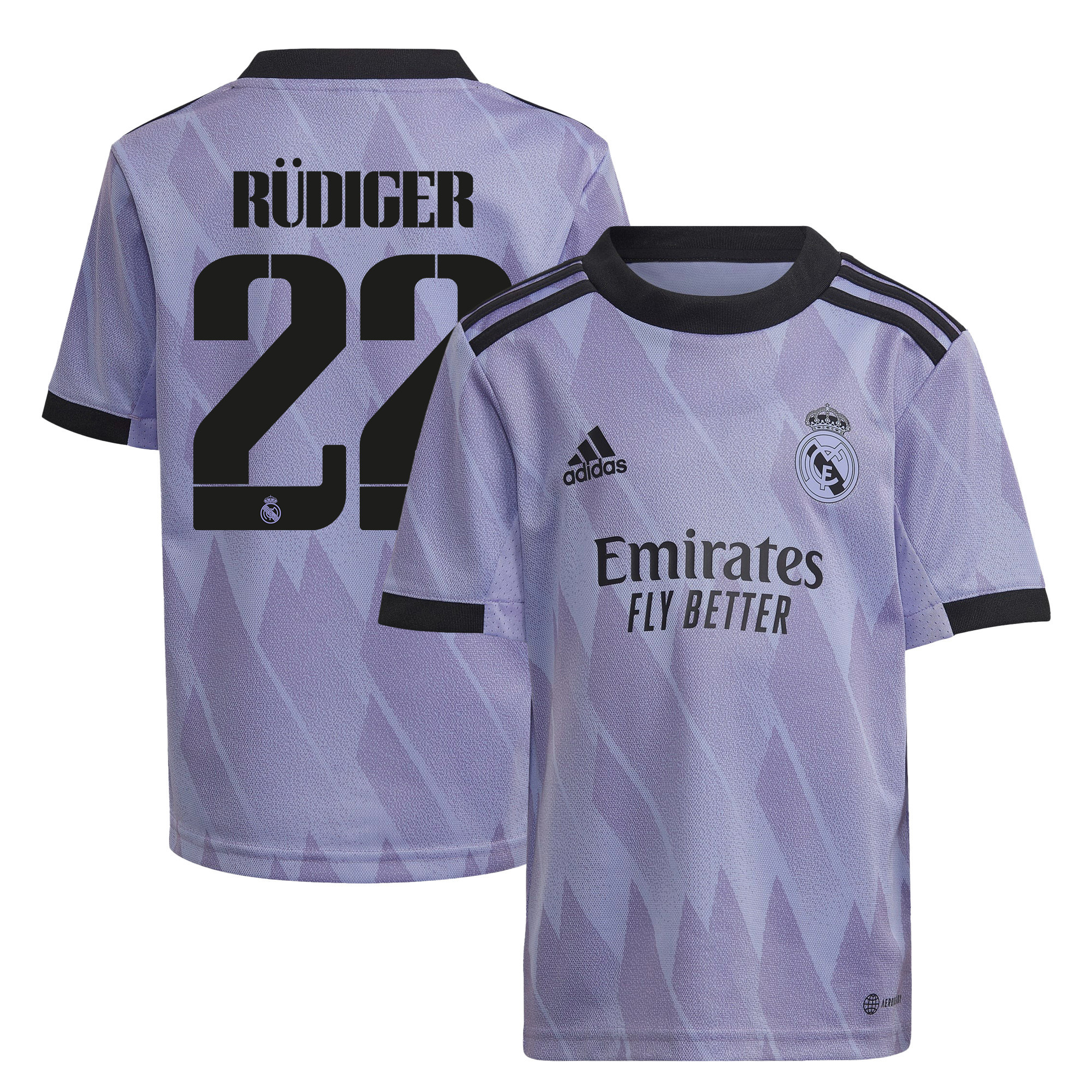 Antonio Rüdiger 22 Real Madrid 2022/23 Away Soccer Jersey – Purple