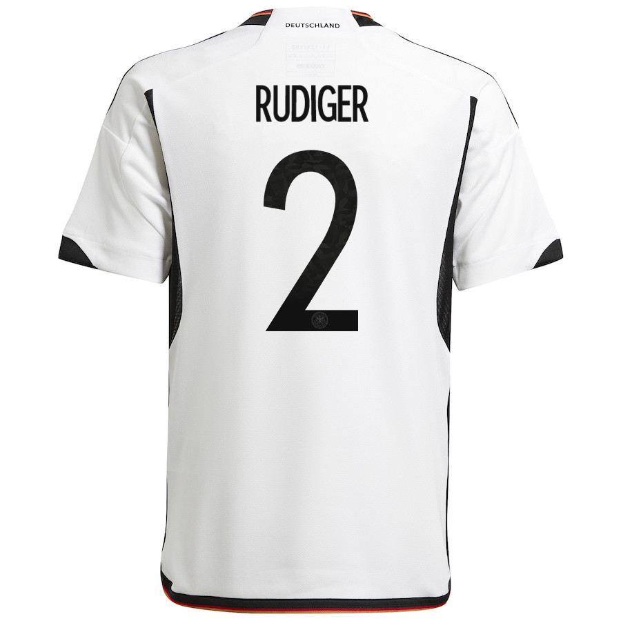 Antonio Rüdiger 2 FIFA World Cup Qatar 2022 Patch Germany National Team Home Soccer Jersey,